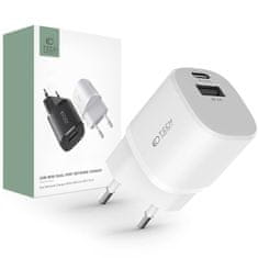 Tech-protect TECH-PROTECT C20W MINI 2-PORTOS HÁLÓZATI TÖLTŐ PD20W/QC3.0 FEHÉR