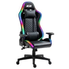 Aga Játék szék RGB világítással Fekete