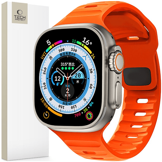 Tech-protect TECH-PROTECT ICONBAND LINE APPLE WATCH 4 / 5 / 6 / 7 / 8 / 9 / SE / ULTRA 1 / 2 (42 / 44 / 45 / 49 MM) NARANCS