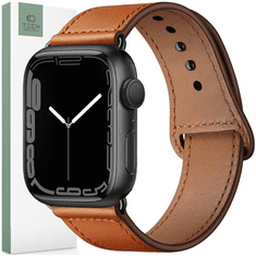 Tech-protect TECH-PROTECT LEATHERFIT APPLE ÓRA 4 / 5 / 6 / 7 / 8 / 9 / SE / ULTRA 1 / 2 (42 / 44 / 45 / 49 MM) BARNA