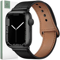 Tech-protect TECH-PROTECT LEATHERFIT APPLE ÓRA 4 / 5 / 6 / 7 / 8 / 9 / SE / ULTRA 1 / 2 (42 / 44 / 45 / 49 MM) FEKETE