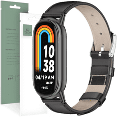 Tech-protect TECH-PROTECT LEATHERFIT XIAOMI SMART BAND 8/8 NFC FEKETE