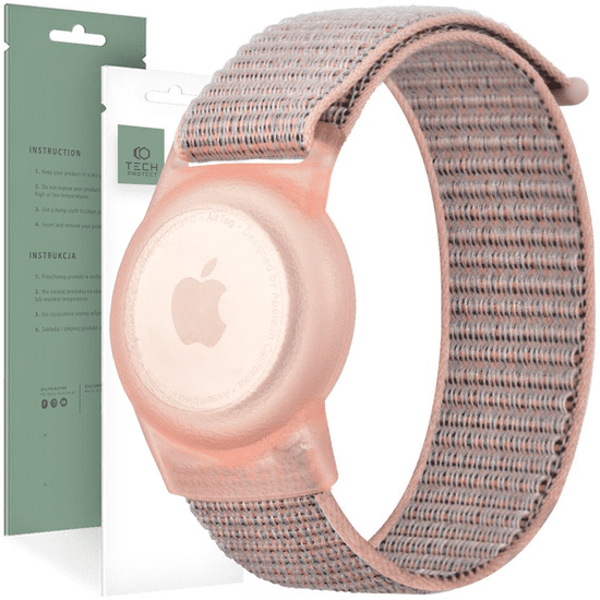 Tech-protect TECH-PROTECT NYLON GYEREKEKNEK APPLE AIRTAG PINK