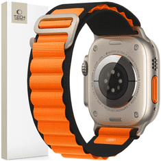 Tech-protect TECH-PROTECT NYLON PRO APPLE WATCH 4 / 5 / 6 / 7 / 8 / 9 / SE / ULTRA 1 / 2 (42 / 44 / 45 / 49 MM) FEKETE / NARANCS