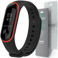 Tech-protect TECH-PROTECT SMOOTH XIAOMI MI BAND 3/4 FEKETE/PIROS