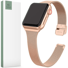 Tech-protect TECH-PROTECT VÉKONY MILANESE APPLE WATCH 4 / 5 / 6 / 7 / 8 / 9 / SE (38 / 40 / 41 MM) BLUSH GOLD