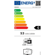 SENCOR SLE 43Q870TCSB 43" 4K UHD Smart QLED TV (SLE 43Q870TCSB)