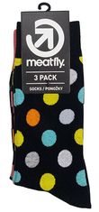 MEATFLY 3 PACK - zokni LEXY Black Dots (Méret 39-42)