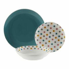 NEW Versa Springdots 18 darabos porcelán étkészlet