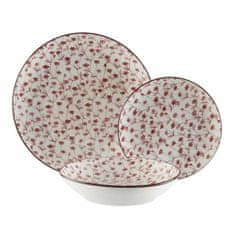 NEW Versa Savage Burgundy 18 darabos porcelán étkészlet