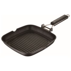 NEW Bergner fekete alumínium grill (24 x 24 x 3,7 cm)