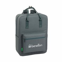 NEW Benetton UCB hátizsák szürke fogantyúval (27 x 38 x 13 cm)