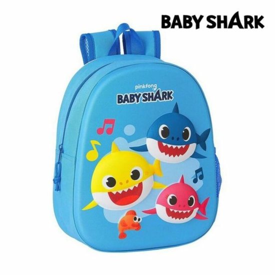 NEW 3D gyerek hátizsák Baby Shark M890 világoskék 27 x 32 x 10 cm