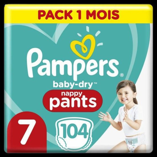 NEW Pampers Baby-dry T7 eldobható pelenkák (104 uds)