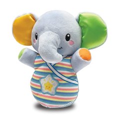 NEW Plüss elefánt Vtech Baby Dodo Light Blue zenei éjszakai üzemmódban