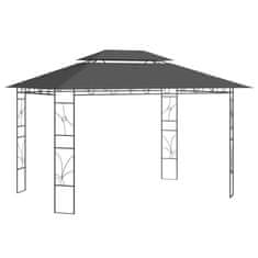 Vidaxl antracitszürke pavilon 4 x 3 x 2,7 m 160 g/m² 313917