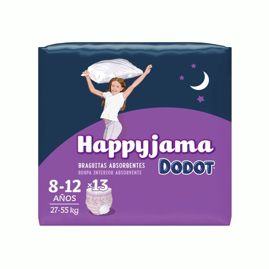 NEW Dodot Happyjama eldobható pelenkák 8-12 éves korig alsónadrág 8-as méret 13 db