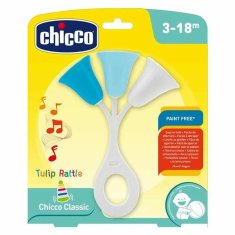 NEW Chicco Blue Tulip műanyag PVC csörgő