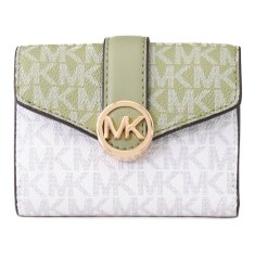 NEW Michael Kors pénztárca 35S2GNMF6V-LT-SAGE-MLTI Bőr zöld (12 x 10 x 2 cm)