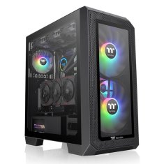 NEW Midi-Stolp ATX THERMALTAKE View 300 MX ARGB Fekete ATX