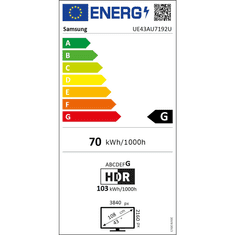 SAMSUNG UE43AU7192UXXH 43" UHD 4K Smart TV (UE43AU7192UXXH)