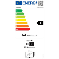 TOSHIBA 55QA7D63DG 55" 4K UHD Smart LED TV (55QA7D63DG)