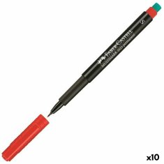 NEW Faber-Castell Multimark 1523 M piros tartós filctoll (10 db)