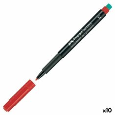 NEW Faber-Castell Multimark 1525 M piros (10 db)