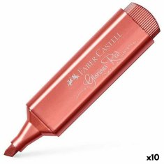 NEW Faber-Castell Textliner 46 Metal Red (10 db)