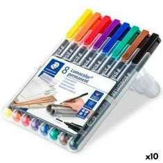 NEW Staedtler Lumocolor 317 tartós filctoll készlet 1 mm (10 db)