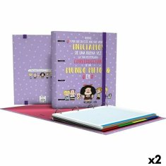 NEW Grafoplas Carpebook Mafalda Lila A4 gyűrűs iratgyűjtő (2 db)