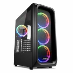 NEW Midi-Stolp ATX Sharkoon TK5M RGB ATX fekete színű