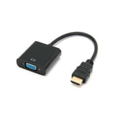 NEW HDMI-VGA adapter Unotec 28.0007.01.00 Fekete 0,18 m