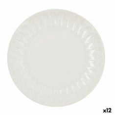 NEW Farfurie Întinsă Bidasoa Romantic Ivory Kerámia Fehér (Ø 27 cm) (12 db)