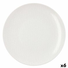 NEW Farfurie Întinsă Ariane Ripple kerámia fehér (Ø 28 cm) (6 db)