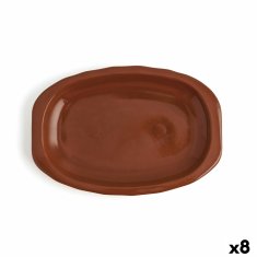 NEW Tálalótányér Raimundo Steak Terracotta Barna (32 x 22 cm) (8 db)