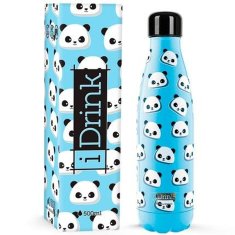 NEW Termikus palack iTotal Blue Bear Panda Rozsdamentes acél 500 ml