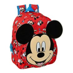 NEW Gyerek hátizsák Mickey Mouse Clubhouse Happy mosolyok Piros Kék (28 x 34 x 10 cm)