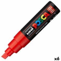 NEW POSCA PC-8K Flomaster Red (6 db)