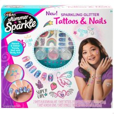 NEW Colorbaby Shimmer 'n Sparkle Tattoos &amp; Nails Gyermek manikűr készlet