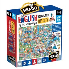 NEW HEADU Easy English 100 Words The City angol rejtvények gyerekeknek