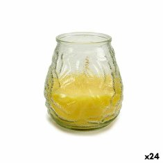 NEW Illatgyertya Átlátszó sárga üveg paraffin Citronella (9 x 9,5 x 9 cm) (24 db)