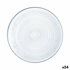 NEW Farfurie Întinsă Luminarc Sixtine átlátszó üveg (25 cm) (24 db)