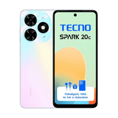 Tecno Spark 20C 6,56" LTE 4/128GB DualSIM Mystery White okostelefon (10046954)