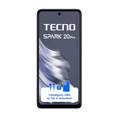 Tecno Spark 20 Pro 6,78" LTE 8/256GB DualSIM Moonlit Black okostelefon (10049551)