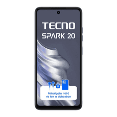 Tecno Spark 20 6,56" LTE 8/256GB DualSIM Gravity Black okostelefon (10050412)