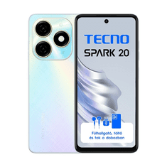 Tecno Spark 20 6,56" LTE 8/256GB DualSIM Cyber White okostelefon (10050413)