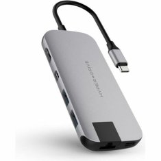 NEW USB Hub Hyper HD247B-Grey Fekete Szürke Fekete/Szürke