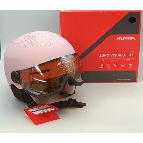 NEW Alpina ZUPO VISOR Q-LITE 54-58 cm síbukósisak (Felújított termékek A)