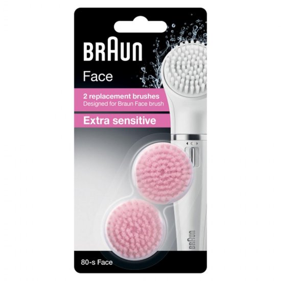 NEW Braun Face SE 80-s utántöltő arctisztító kefe rózsaszín 2 db (2 db)